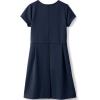 Lands’ End Girls Short Sleeve Ponte Dress(Classic Navy)