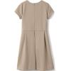 Lands’ End Girls Short Sleeve Ponte Dress(Khaki)