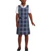 Lands’ End Girls Uniform Plaid Jumper(French Blue Plaid)