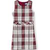 Lands’ End Girls Uniform Plaid Jumper(Garnet/Khaki Plaid)