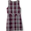 Lands’ End Girls Uniform Plaid Jumper(Plaid Burgundy/Gray)