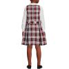 Lands’ End Girls Uniform Plaid Jumper(Red/Graphite Plaid)
