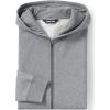 Lands’ End School Uniform Adult Zip Front Sweatshirt(Pewter Heather)