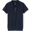 Lands’ End School Uniform Big Kids Short Sleeve Banded Bottom Polo Shirt(Classic Navy)