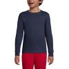 Lands’ End School Uniform Boys Long Sleeve Essential T-Shirt(Classic Navy)