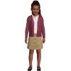 Lands’ End School Uniform Girls Cotton Modal Button Front Cardigan Sweater(Burgundy)