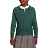 Lands’ End School Uniform Girls Cotton Modal Cardigan Sweater(Evergreen)
