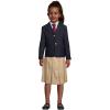 Lands’ End School Uniform Girls Hopsack Blazer(Deep Navy)