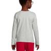 Lands’ End School Uniform Girls Long Sleeve Essential T-Shirt(Gray Heather)