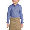 Lands’ End School Uniform Girls Long Sleeve Oxford Dress Shirt(French Blue)
