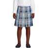 Lands’ End School Uniform Girls Plaid Box Pleat Skirt Top of The Knee(Clear Blue Plaid)