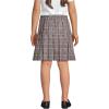 Lands’ End School Uniform Girls Plaid Box Pleat Skirt Top of The Knee(Gray Heather/Maroon Plaid)