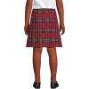 Lands’ End School Uniform Girls Plaid Box Pleat Skirt Top of The Knee(Red/Black Plaid)