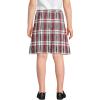 Lands’ End School Uniform Girls Plaid Box Pleat Skirt Top of The Knee(Red/Graphite Plaid)