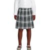Lands’ End School Uniform Girls Plaid Box Pleat Skirt Top of The Knee(White/Evergreen Plaid)