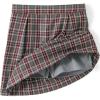 Lands’ End School Uniform Girls Plaid Skort Top of Knee(Gray Heather/Maroon Plaid)