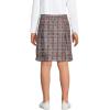 Lands’ End School Uniform Girls Plaid Skort Top of Knee(Gray Heather/Maroon Plaid)