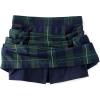 Lands’ End School Uniform Girls Plaid Skort Top of Knee(Hunter/Classic Navy Plaid)