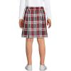 Lands’ End School Uniform Girls Plaid Skort Top of Knee(Red/Graphite Plaid)