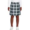 Lands’ End School Uniform Girls Plaid Skort Top of Knee(White Plaid)