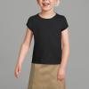 Lands’ End School Uniform Girls Short Sleeve Essential T-Shirt(Black)
