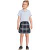 Lands’ End School Uniform Girls Short Sleeve Feminine Fit Interlock Polo Shirt(Blue)