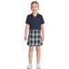 Lands’ End School Uniform Girls Short Sleeve Feminine Fit Interlock Polo Shirt(Classic Navy)