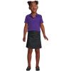 Lands’ End School Uniform Girls Short Sleeve Feminine Fit Interlock Polo Shirt(Deep Purple)