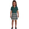 Lands’ End School Uniform Girls Short Sleeve Feminine Fit Interlock Polo Shirt(Evergreen)