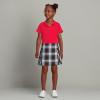 Lands’ End School Uniform Girls Short Sleeve Feminine Fit Interlock Polo Shirt(Red)