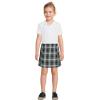 Lands’ End School Uniform Girls Short Sleeve Feminine Fit Interlock Polo Shirt(White)