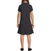 Lands’ End School Uniform Girls Short Sleeve Mesh Pleated Polo Dress(Black)