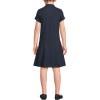 Lands’ End School Uniform Girls Short Sleeve Mesh Pleated Polo Dress(Classic Navy)