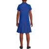 Lands’ End School Uniform Girls Short Sleeve Mesh Pleated Polo Dress(Cobalt)