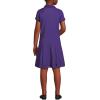 Lands’ End School Uniform Girls Short Sleeve Mesh Pleated Polo Dress(Deep Purple)