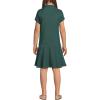 Lands’ End School Uniform Girls Short Sleeve Mesh Pleated Polo Dress(Evergreen 24)