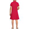 Lands’ End School Uniform Girls Short Sleeve Mesh Pleated Polo Dress(Red 24)
