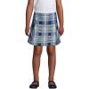 Lands’ End School Uniform Girls Side Pleat Plaid Skort Above Knee(Clear Blue Plaid)