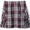 Lands’ End School Uniform Girls Side Pleat Plaid Skort Above Knee(Plaid Burgundy/Gray)