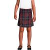 Lands’ End School Uniform Girls Slim Side Pleat Plaid Skort Above Knee(Classic Navy Large Plaid)