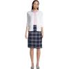 Lands’ End School Uniform Girls Solid A-line Skirt Below The Knee(Classic Navy Plaid)
