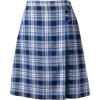 Lands’ End School Uniform Girls Solid A-line Skirt Below The Knee(Clear Blue Plaid)