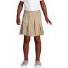 Lands’ End School Uniform Girls Solid Box Pleat Skirt Above Knee(Khaki)