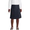 Lands’ End School Uniform Girls Solid Pleated Skirt Below The Knee(Classic Navy)