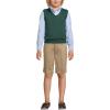 Lands’ End School Uniform Kids Cotton Modal Sweater Vest(Evergreen)