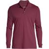 Lands’ End School Uniform Men’s Long Sleeve Interlock Polo Shirt(Burgundy)