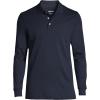Lands’ End School Uniform Men’s Long Sleeve Interlock Polo Shirt(Classic Navy)