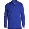 Lands’ End School Uniform Men’s Long Sleeve Interlock Polo Shirt(Cobalt)