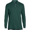 Lands’ End School Uniform Men’s Long Sleeve Interlock Polo Shirt(Evergreen)
