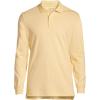Lands’ End School Uniform Men’s Long Sleeve Interlock Polo Shirt(Maize)